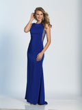 Prom lace satin mermaid trumpet long dress