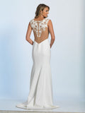 Prom lace satin mermaid trumpet long dress