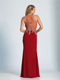 Prom lace satin mermaid trumpet long dress