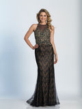 Prom lace satin mermaid trumpet long dress