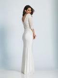 Wedding lace satin mermaid trumpet long dress
