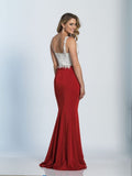 Prom lace satin mermaid trumpet long dress
