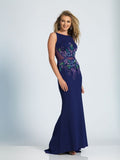 Prom lace satin mermaid trumpet long dress
