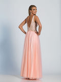 Prom lace satin mermaid trumpet long dress