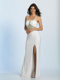Prom lace satin mermaid trumpet long dress