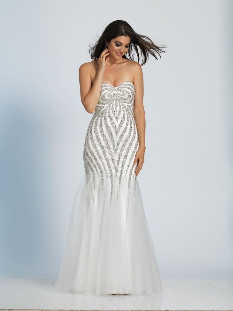 Prom lace satin mermaid trumpet long dress