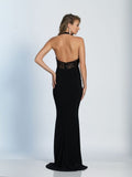 Prom lace satin mermaid trumpet long dress