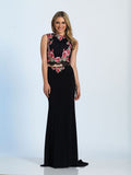 Prom lace satin mermaid trumpet long dress