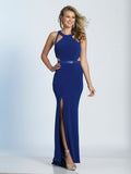 Prom lace satin mermaid trumpet long dress
