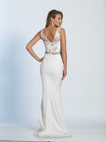 Prom lace satin mermaid trumpet long dress