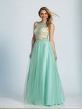 Prom lace satin mermaid trumpet long dress