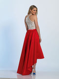 Prom lace satin mermaid trumpet long dress