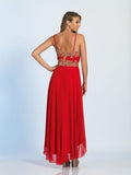 Prom lace satin mermaid trumpet long dress