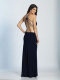 Prom lace satin mermaid trumpet long dress