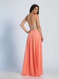 Prom lace satin mermaid trumpet long dress