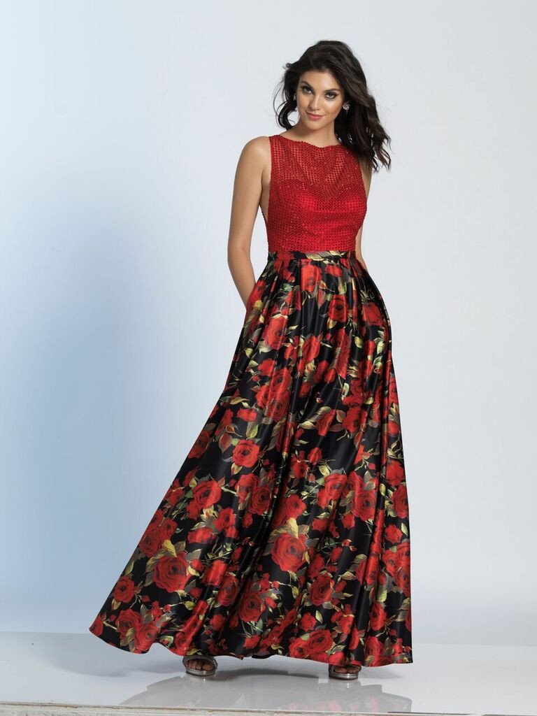 Prom lace satin mermaid trumpet long dress