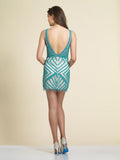 Dave & Johnny  lace short prom homecoming cocktail dress