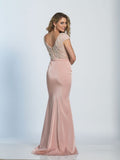 Prom lace satin mermaid trumpet long dress