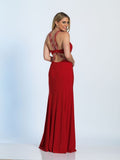 Prom lace satin mermaid trumpet long dress