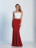 Prom lace satin mermaid trumpet long dress