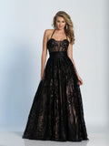 Prom lace satin mermaid trumpet long dress