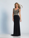 Prom lace satin mermaid trumpet long dress