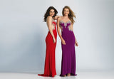 Prom lace satin mermaid trumpet long dress