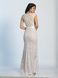 WEDDING lace satin mermaid trumpet long dress