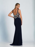 Prom lace satin mermaid trumpet long dress