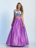 Prom lace satin mermaid trumpet long dress