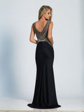 Prom lace satin mermaid trumpet long dress