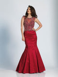 Prom lace satin mermaid trumpet long dress