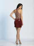 Dave & Johnny  lace short prom homecoming cocktail dress