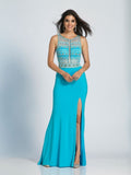 Prom lace satin mermaid trumpet long dress