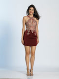 Dave & Johnny  lace short prom homecoming cocktail dress