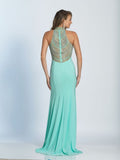 Prom lace satin mermaid trumpet long dress