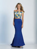 Prom lace satin mermaid trumpet long dress
