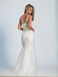 Prom lace satin mermaid trumpet long dress