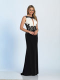 Prom lace satin mermaid trumpet long dress
