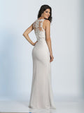 Prom lace satin mermaid trumpet long dress