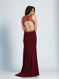 Prom lace satin mermaid trumpet long dress