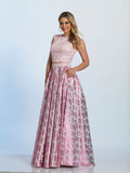 Prom lace satin mermaid trumpet long dress