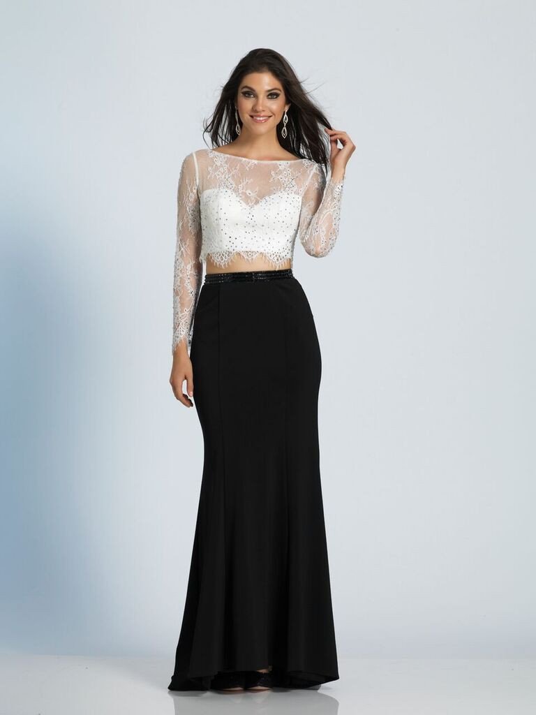 Prom lace satin mermaid trumpet long dress