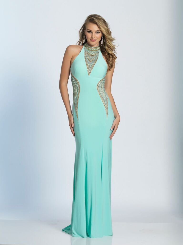 Prom lace satin mermaid trumpet long dress