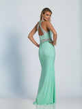 Prom lace satin mermaid trumpet long dress
