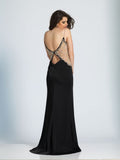 Prom lace satin mermaid trumpet long dress