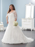 LACE Plus size A-LINE wedding Dress