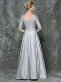 Mother Of The Bride Lace satin chiffon Long Dress.