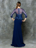 Mother Of The Bride Lace satin chiffon Long Dress.